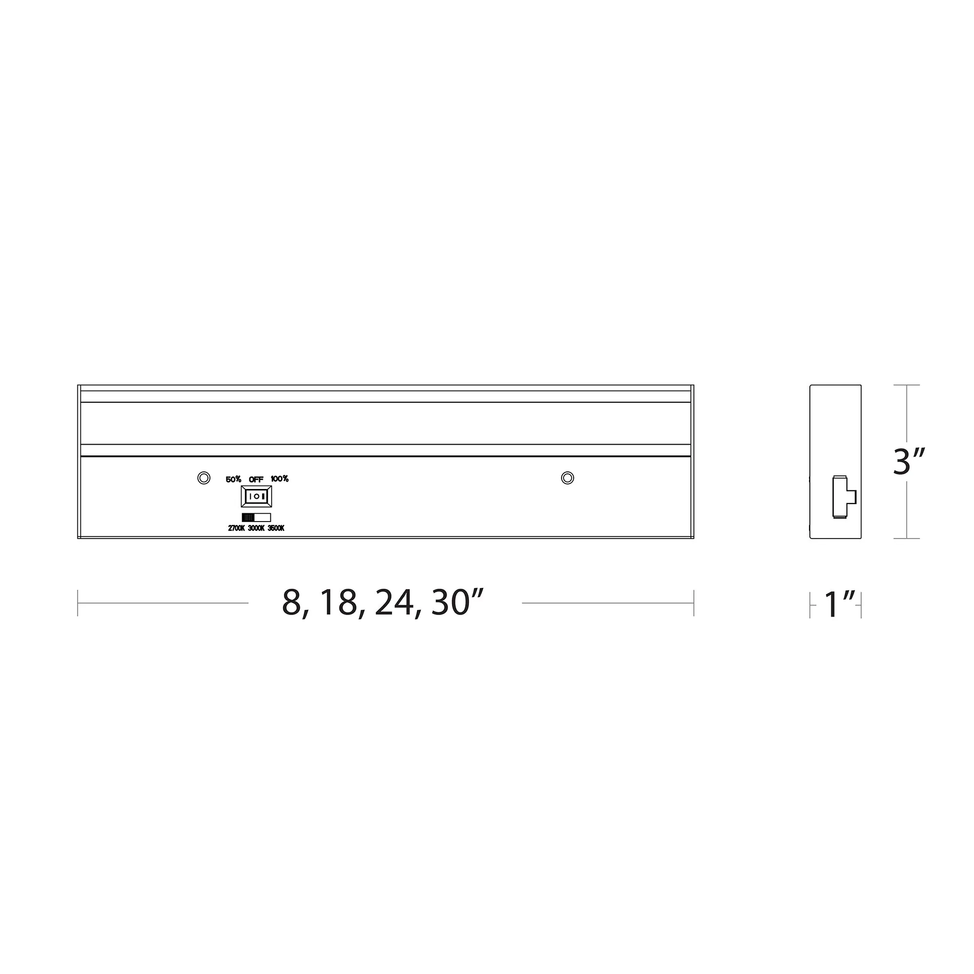 30" LED Light Bar 3-CCT with Rocker Switch
