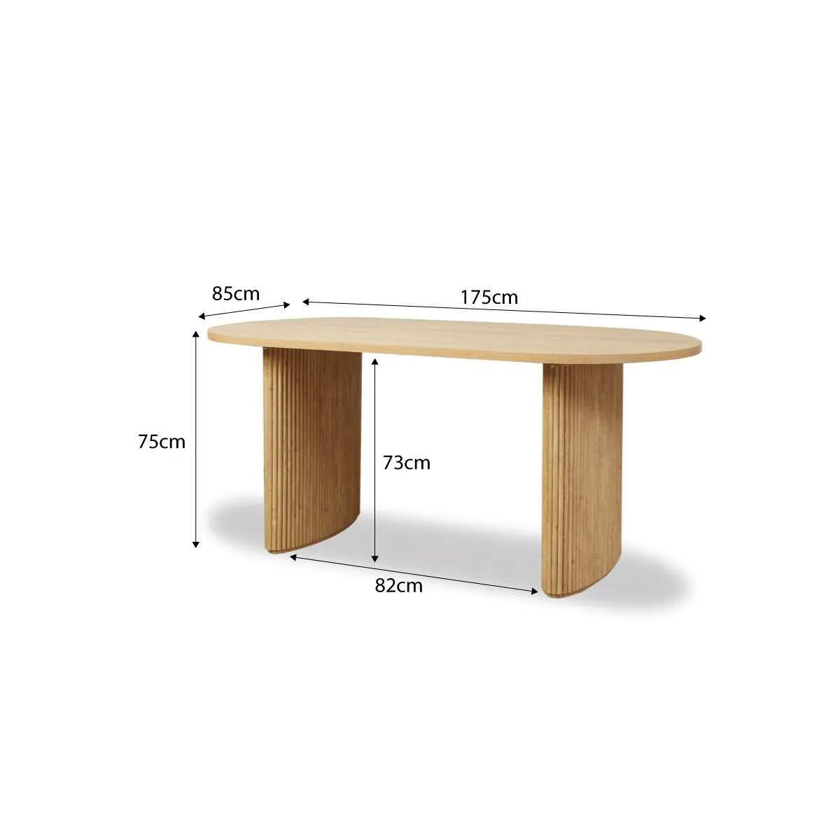 Amara Table and Mateo Seven Piece Set Mocka
