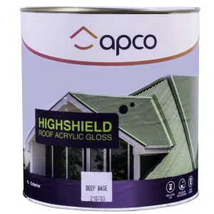Apco Highshield Roof Paint Gloss Acrylic Deep Base 4L