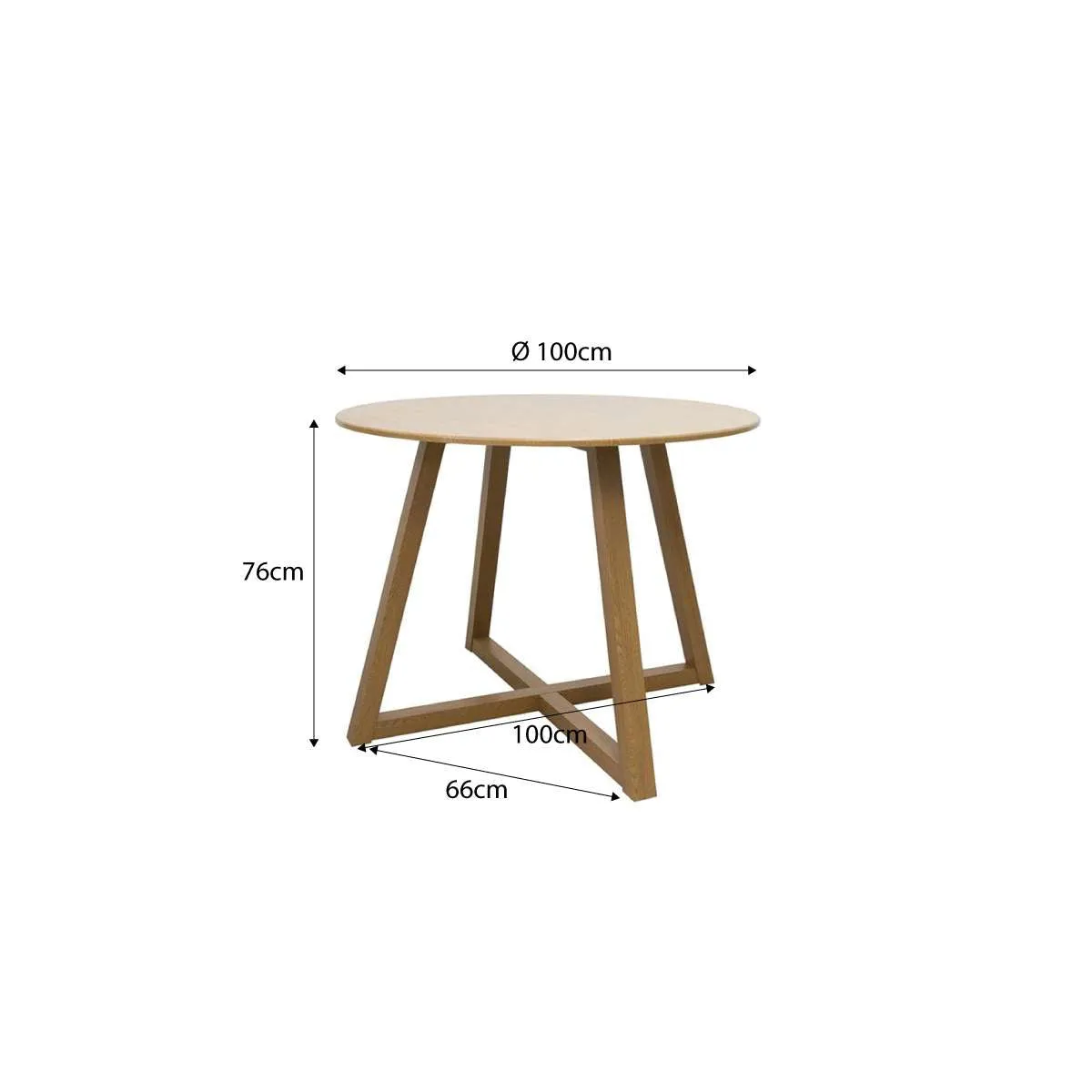 Avalon Natural Four Seater Dining Set Mocka