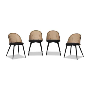 Avila Dining Chair - Black Set of Four Bundle Mocka