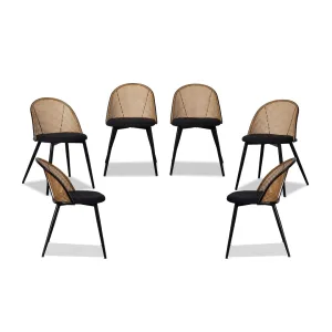 Avila Dining Chair - Black Set of Six Bundle Mocka