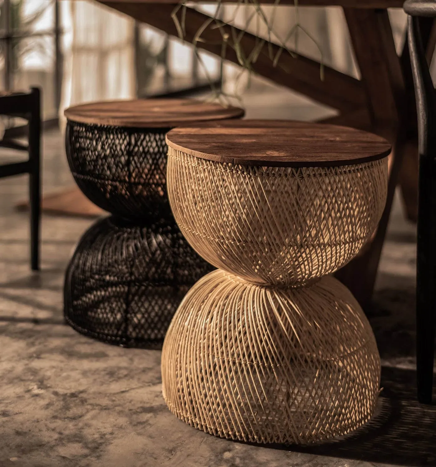 Bayan Wave Side Table - Natural