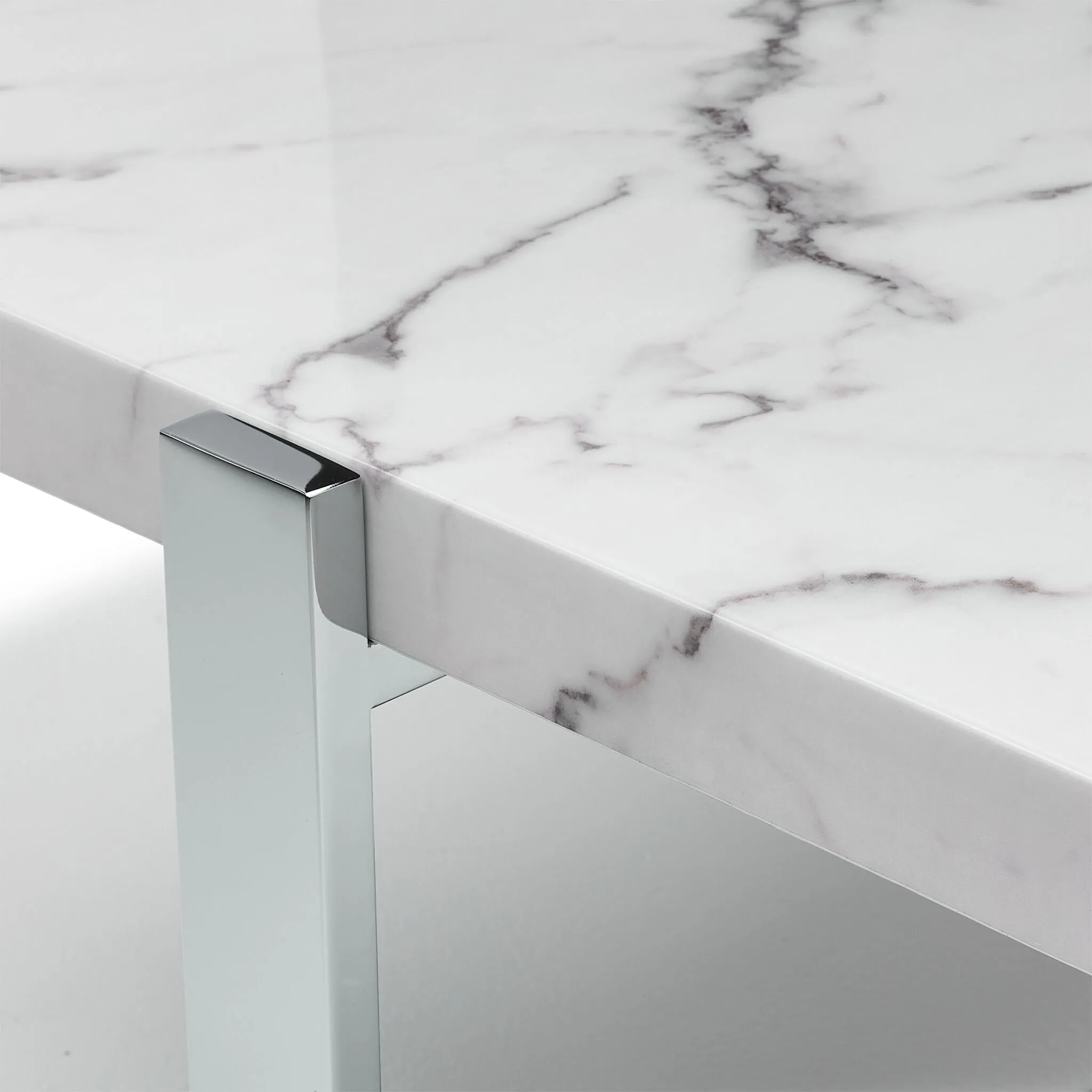 Bellissimo 44" Coffee Table - White & Grey