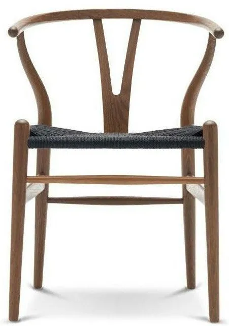 Carl Hansen Ch24 Wishbone Chair, Oak Smoked Oil/Black Cord