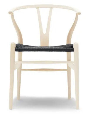 Carl Hansen Ch24 Y Chair Chair Beech Soaped, Black Cord