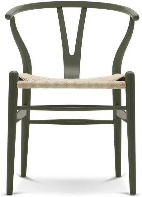 Carl Hansen Ch24 Y Chair Chair Natural Paper Cord, Beech/Olive Green