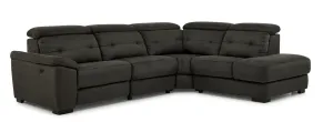 Colorado 4-Piece Power Reclining Sectional with Right-Facing Chaise - Graphite