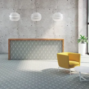 Deluxe Lilypad Aquamarina Hex Porcelain Tile 23x20cm Matt