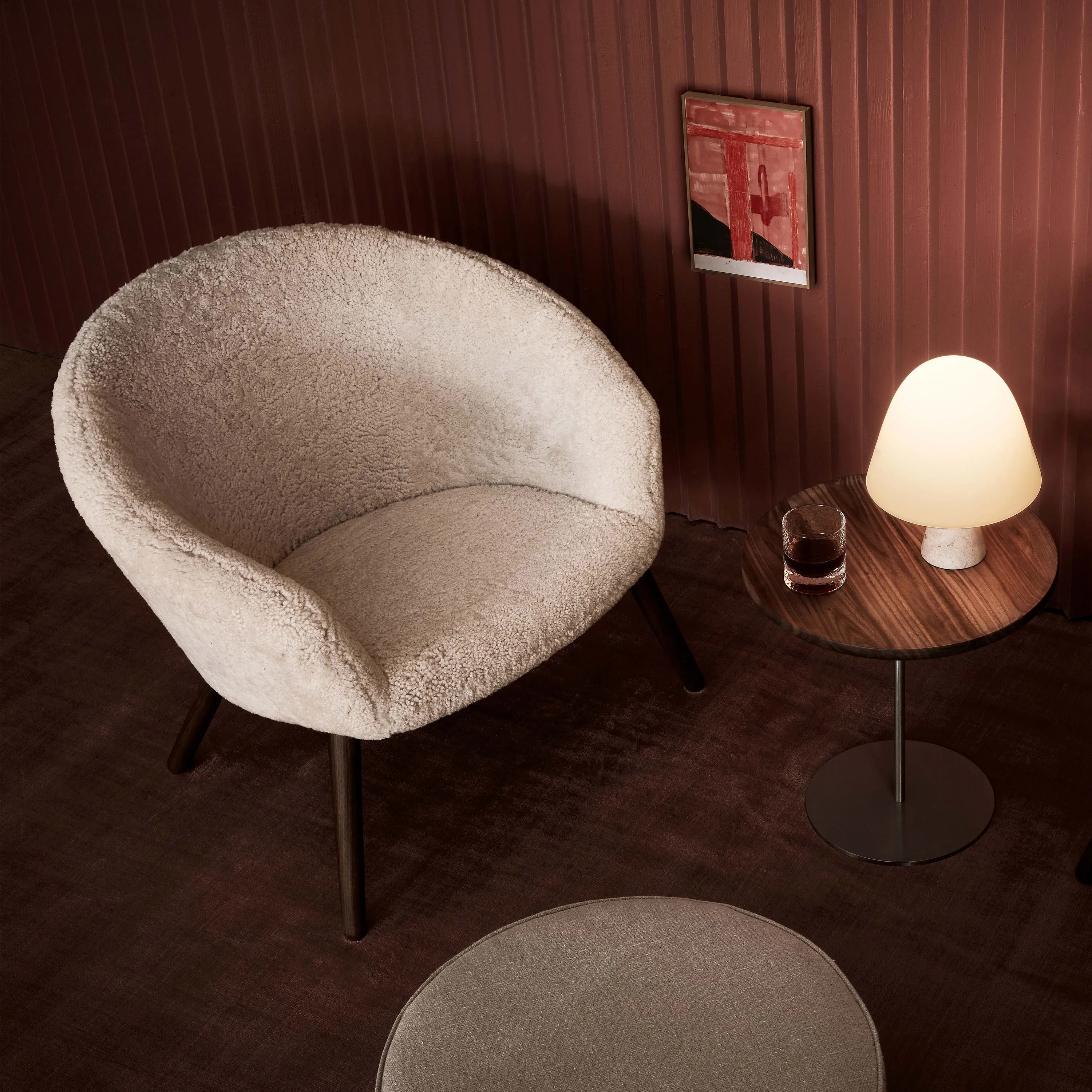 Ditzel Sheepskin Lounge Chair