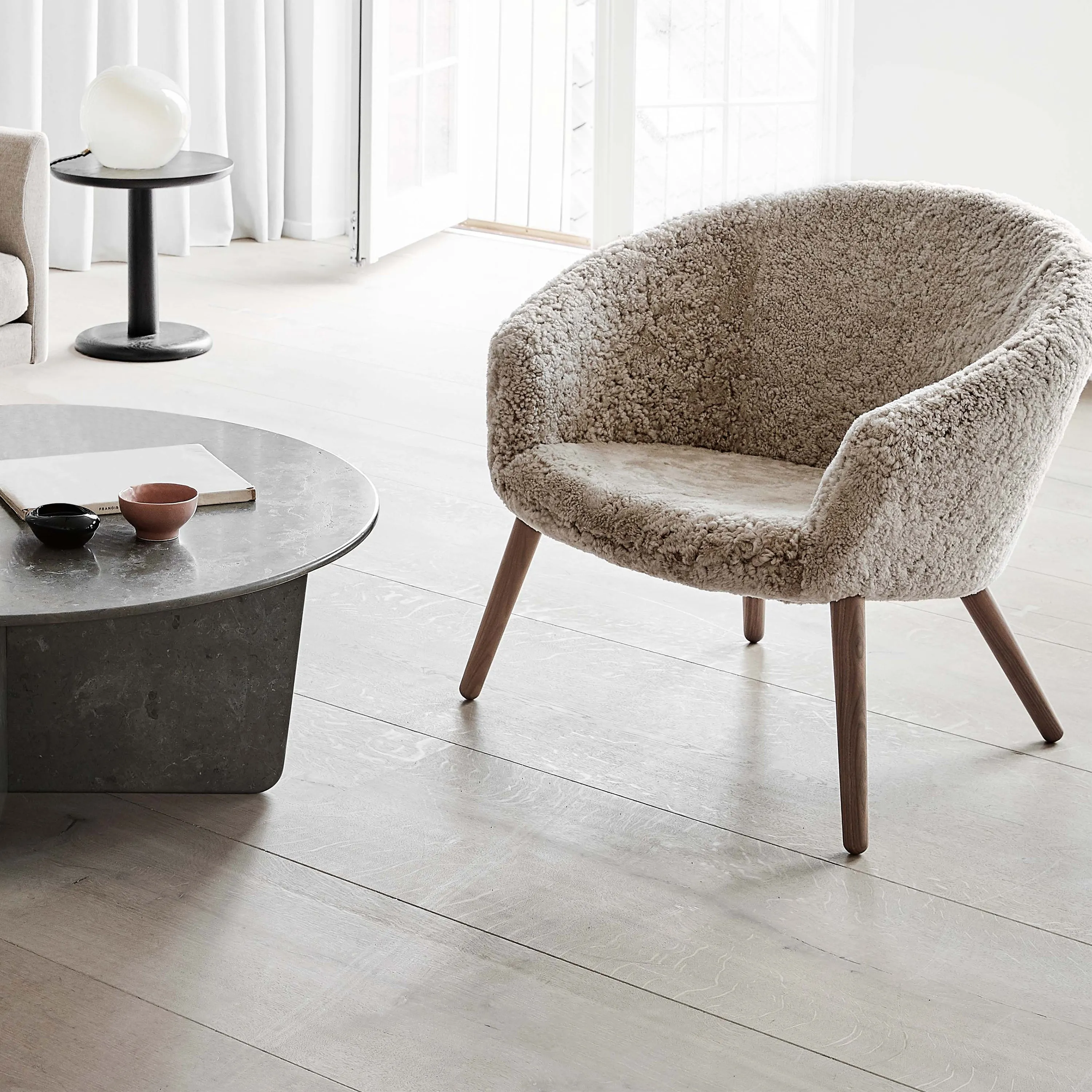 Ditzel Sheepskin Lounge Chair