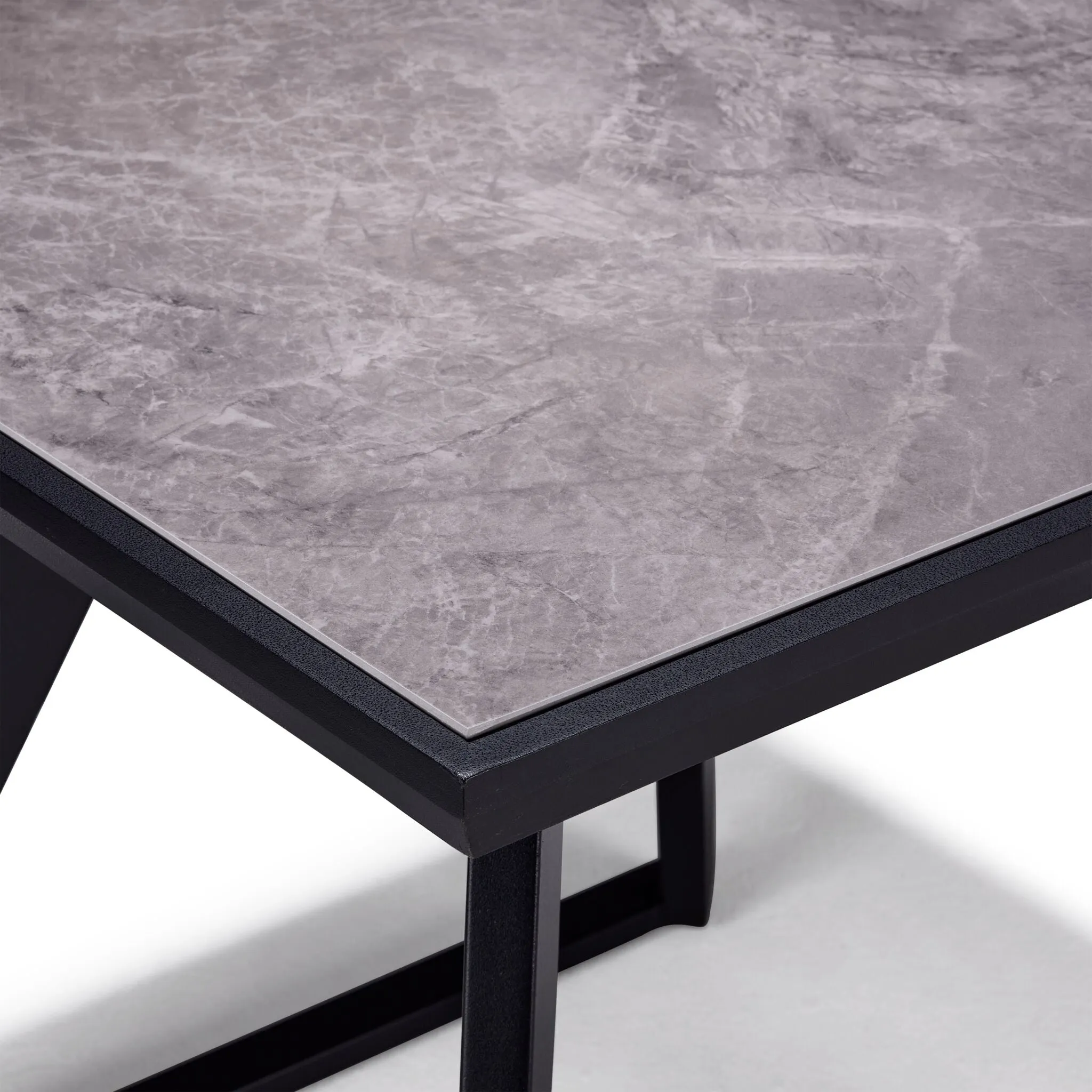 Drake 43.5" Coffee Table- Black, Grey