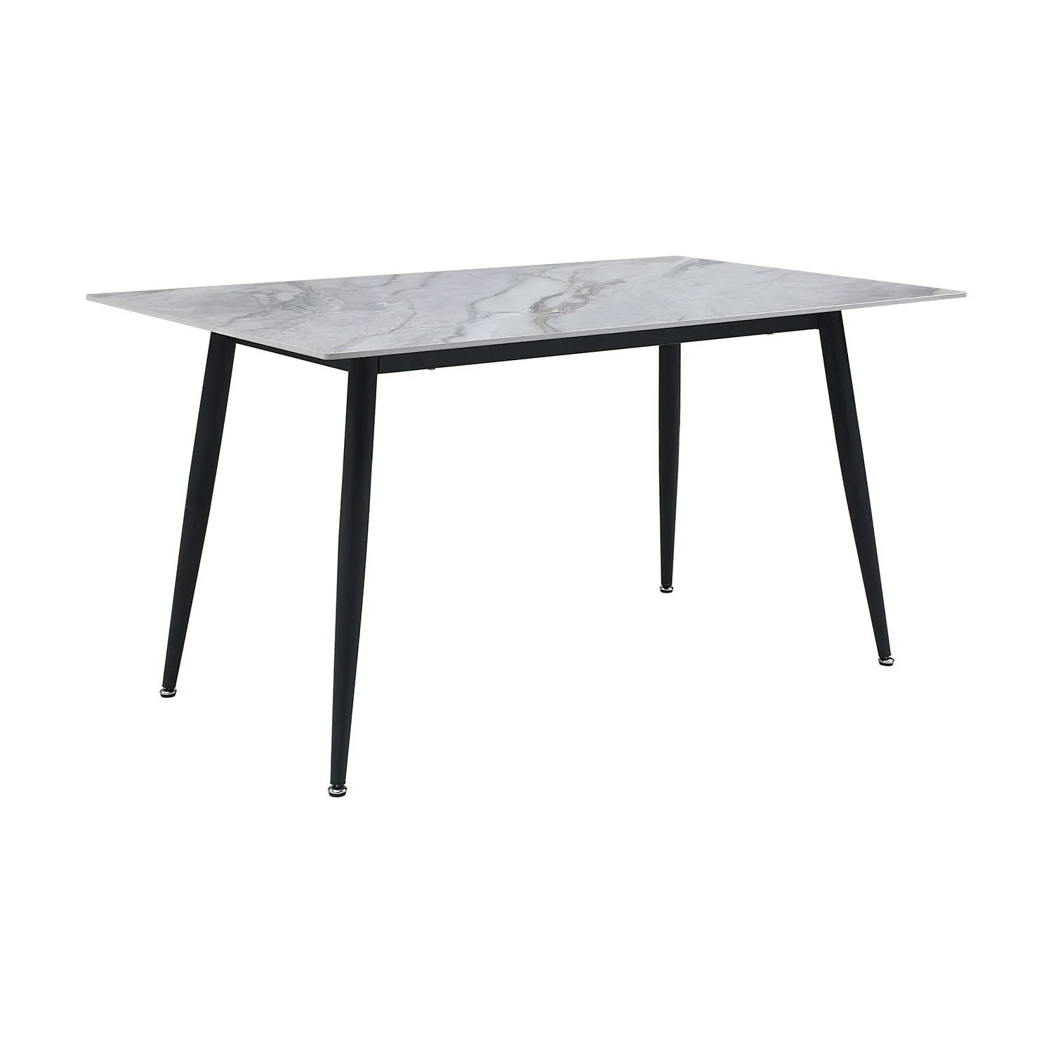 Emberly 5-Piece Sintered Stone Dining Set - Grey, Black
