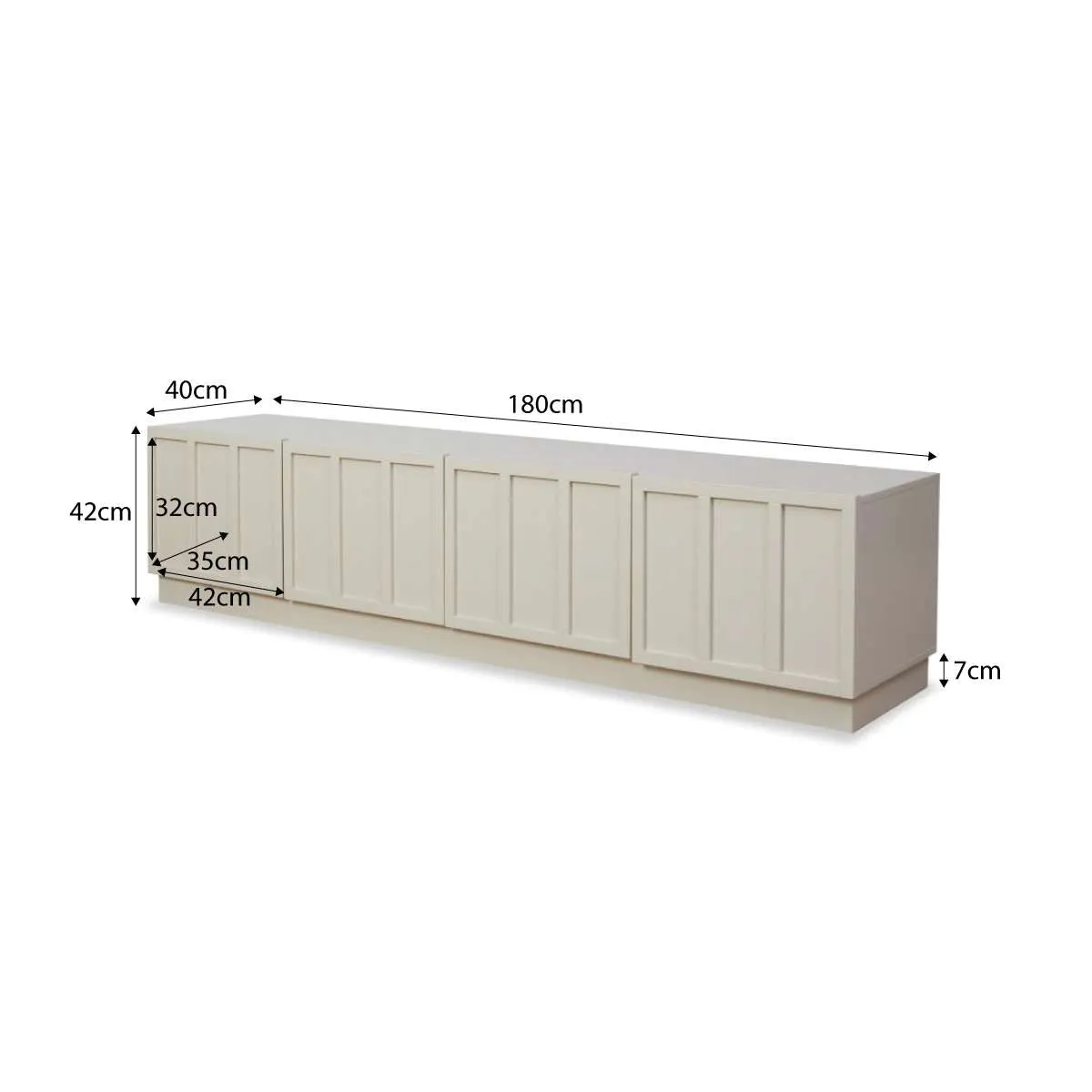 Emery Panel Entertainment Unit - Beige Mocka