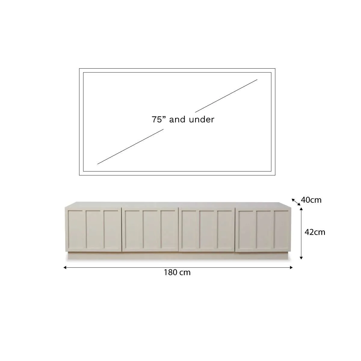 Emery Panel Entertainment Unit - Beige Mocka