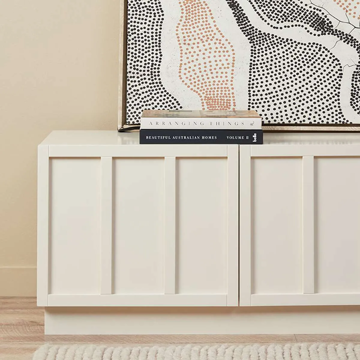 Emery Panel Entertainment Unit - Beige Mocka
