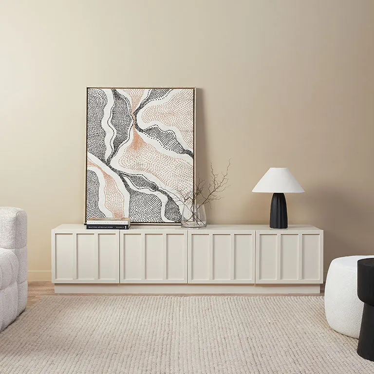 Emery Panel Entertainment Unit - Beige Mocka