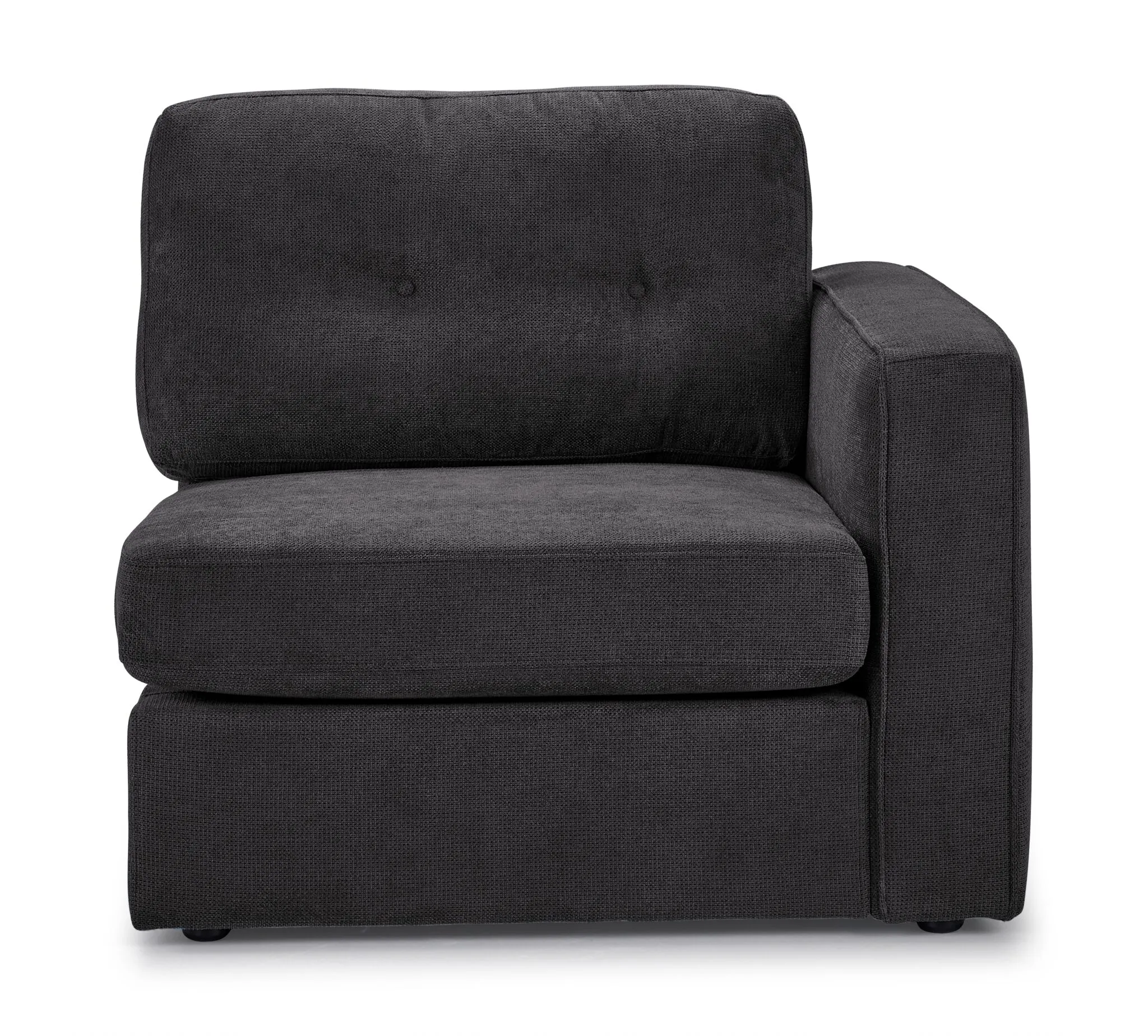 Feeling Connected - Connex 6-Piece Modular Sectional with Drawer Console - Dark Grey