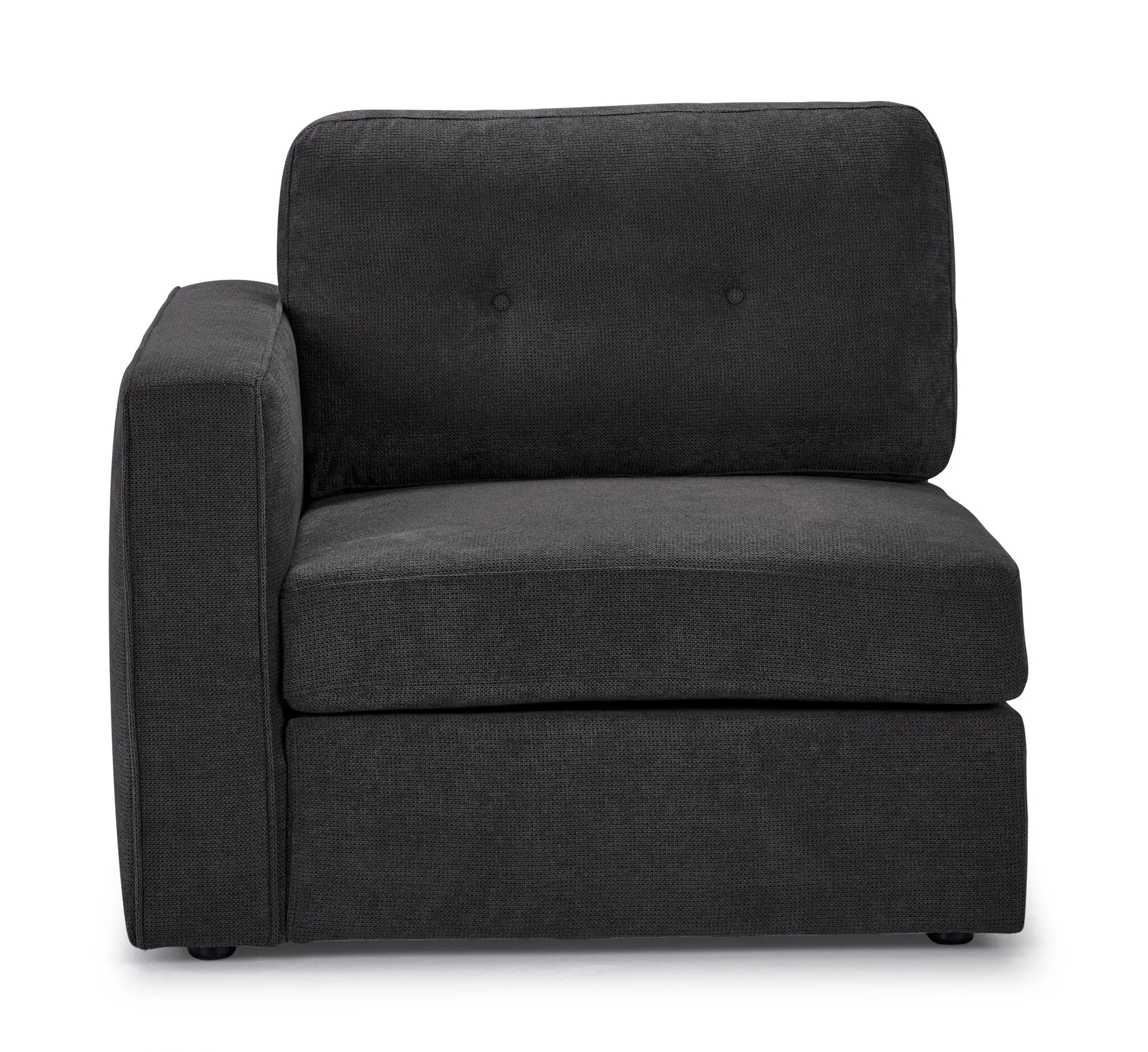 Feeling Connected - Connex 6-Piece Modular Sectional with Drawer Console - Dark Grey