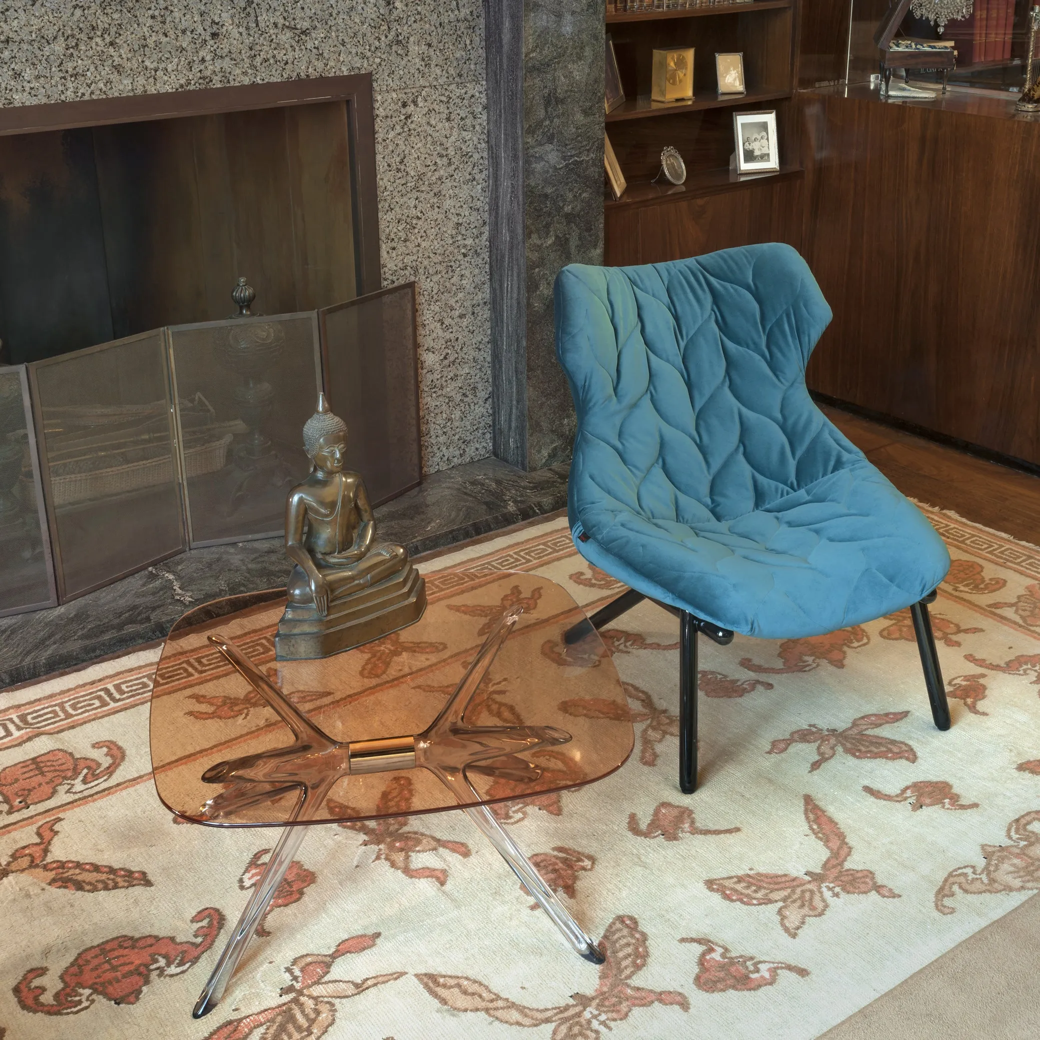 Foliage Velvet Lounge Chair
