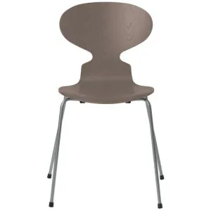 Fritz Hansen Ant™ Chair Colored Ash Deep Clay Bowl, Silver Grey Base