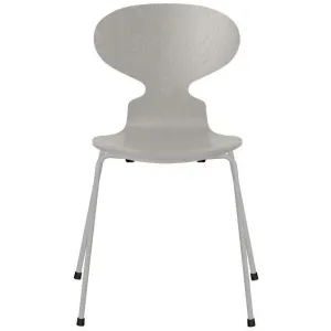Fritz Hansen Ant™ Chair Colored Ash Nine Grey Bowl, Nine Grey Base