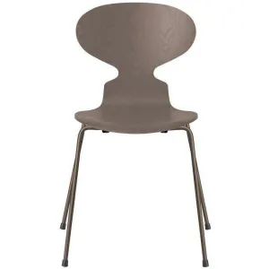 Fritz Hansen Ant™ Chair Dyed Ash Deep Clay Bowl, Brown Bronze Base