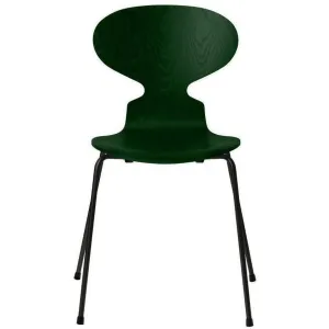 Fritz Hansen Ant™ Chair Dyed Ash Evergreen Bowl, Black Base