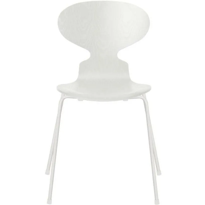 Fritz Hansen Ant™ Chair Dyed Ash White Bowl, White Base
