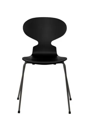 Fritz Hansen Ant™ Chair Lacquered Black Shell, Warm Graphite Base