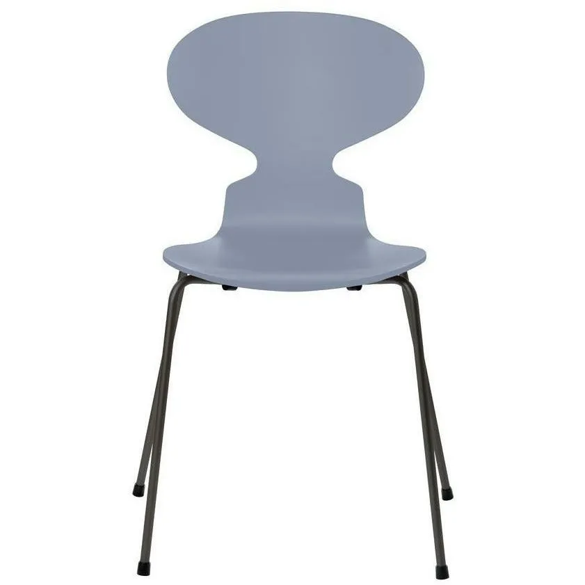 Fritz Hansen Ant™ Chair Lacquered Lavender Blue Bowl, Warm Graphite Base
