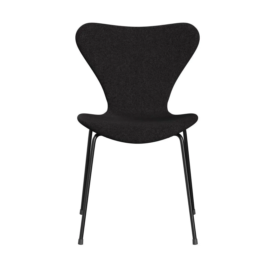 Fritz Hansen Series 7™ Chair Full Upholstery, Black/Divina Md Dark Grey