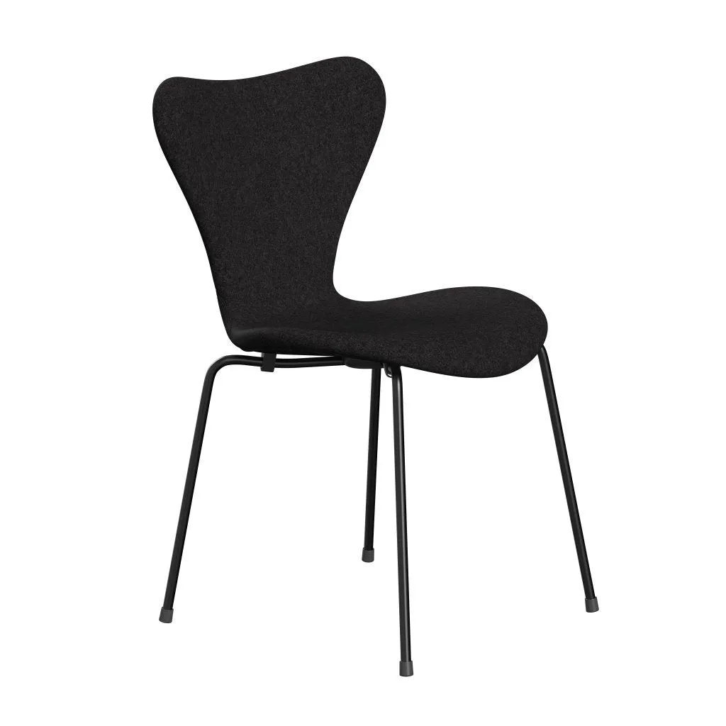 Fritz Hansen Series 7™ Chair Full Upholstery, Black/Divina Md Dark Grey