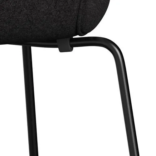 Fritz Hansen Series 7™ Chair Full Upholstery, Black/Divina Md Dark Grey