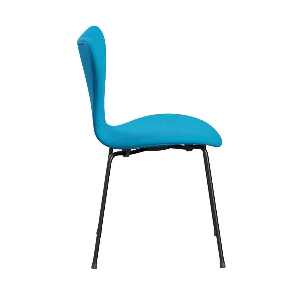 Fritz Hansen Series 7™ Chair Full Upholstery, Black/Fame Warm Turquoise