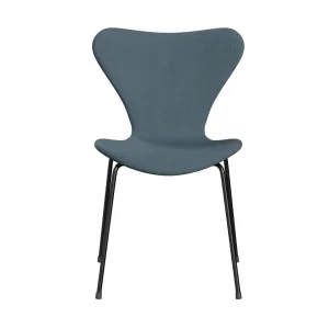 Fritz Hansen Series 7™ Chair Full Upholstery, Black/Re Wool Natural/Light Blue
