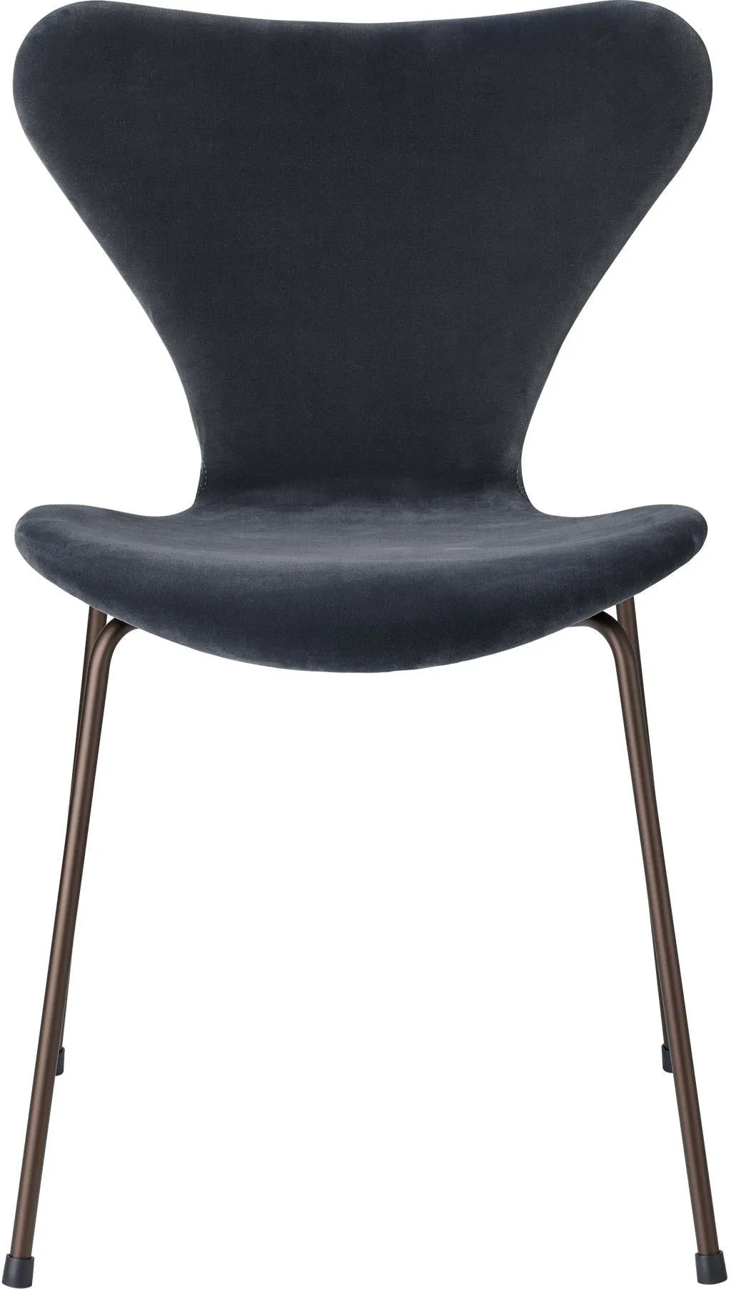 Fritz Hansen Series 7™ Chair Full Upholstery, Brown Bronze/Belfast Velvet Midnight Blue