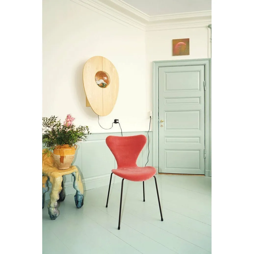 Fritz Hansen Series 7™ Chair Full Upholstery, Brown Bronze/Belfast Velvet Midnight Blue