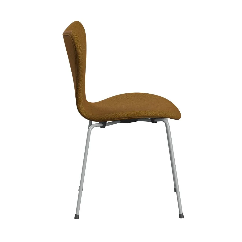 Fritz Hansen Series 7™ Chair Full Upholstery, Nine Grey/Re Wool Saffron/Natural