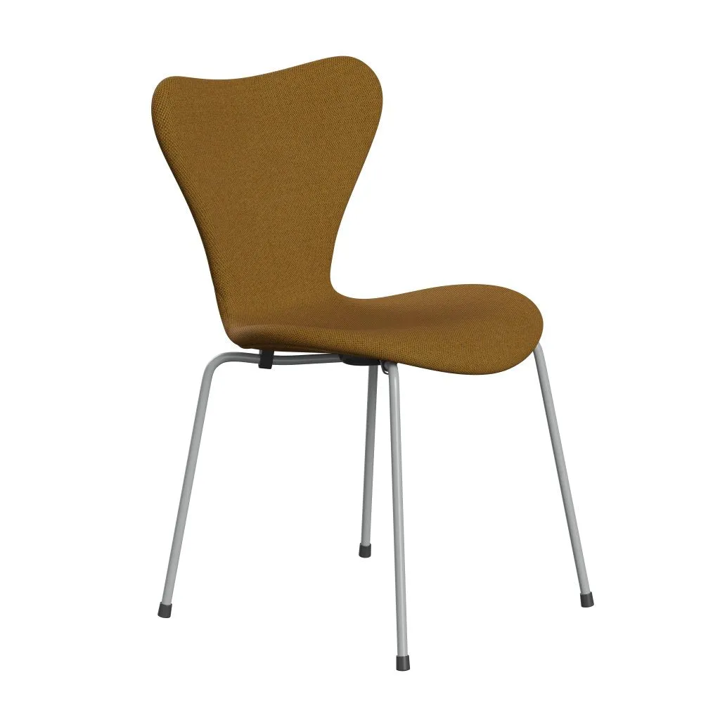 Fritz Hansen Series 7™ Chair Full Upholstery, Nine Grey/Re Wool Saffron/Natural