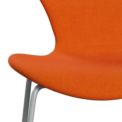 Fritz Hansen Series 7™ Chair Full Upholstery, Nine Grey/Remix Light Orange