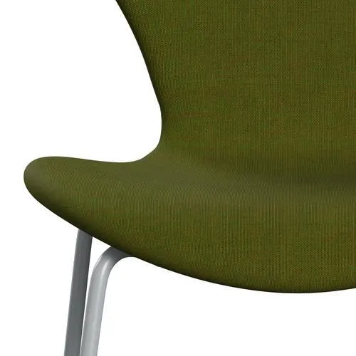Fritz Hansen Series 7™ Chair Full Upholstery, Silver Grey/Canvas Light Grass Green