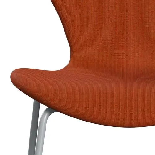 Fritz Hansen Series 7™ Chair Full Upholstery, Silver Grey/Canvas Orange