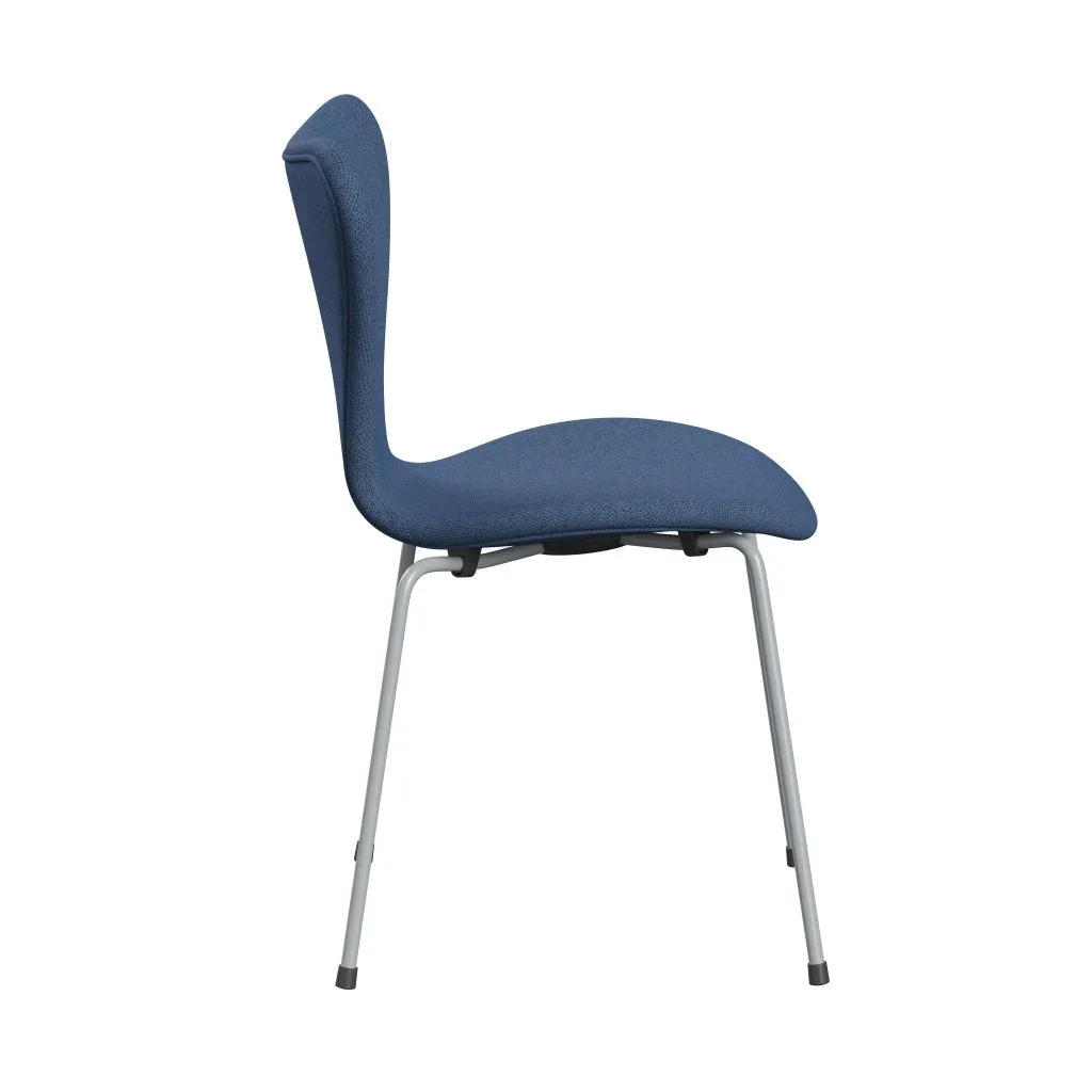 Fritz Hansen Series 7™ Chair Full Upholstery, Silver Grey/Re Wool Blue/Natural