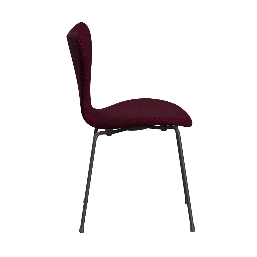 Fritz Hansen Series 7™ Chair Full Upholstery, Warm Graphite/Hallingdal Wine Red/Violet