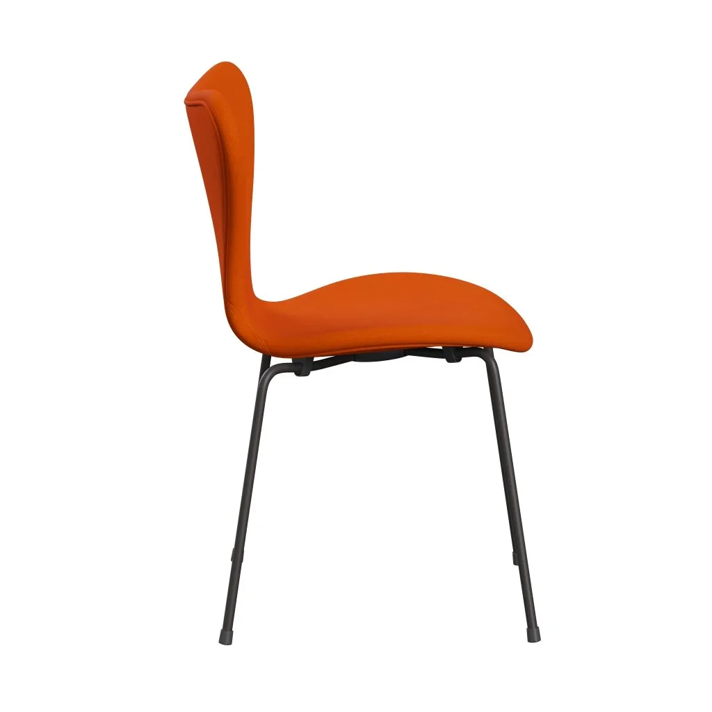 Fritz Hansen Series 7™ Chair Full Upholstery, Warm Graphite/Tonus Light Orange