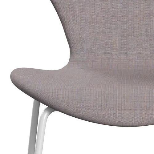 Fritz Hansen Series 7™ Chair Full Upholstery, White/Canvas Cool Light Blue