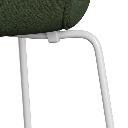 Fritz Hansen Series 7™ Chair Full Upholstery, White/Canvas Light Green/Blue