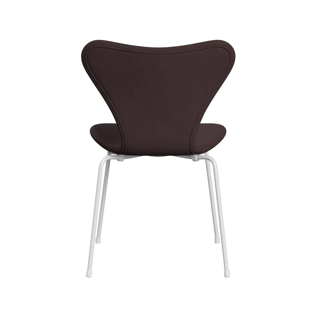 Fritz Hansen Series 7™ Chair Full Upholstery, White/Christianshavn Blue/Orange