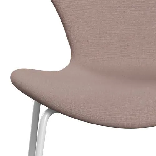Fritz Hansen Series 7™ Chair Full Upholstery, White/Christianshavn Light Red Uni